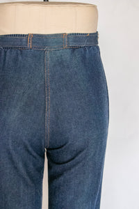 1970s Jeans Bell Bottoms Cotton Denim 24" x 34"