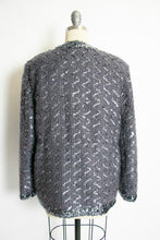 Load image into Gallery viewer, 1970s Lilli Diamond Cardigan Sequin Mohair Sweater L