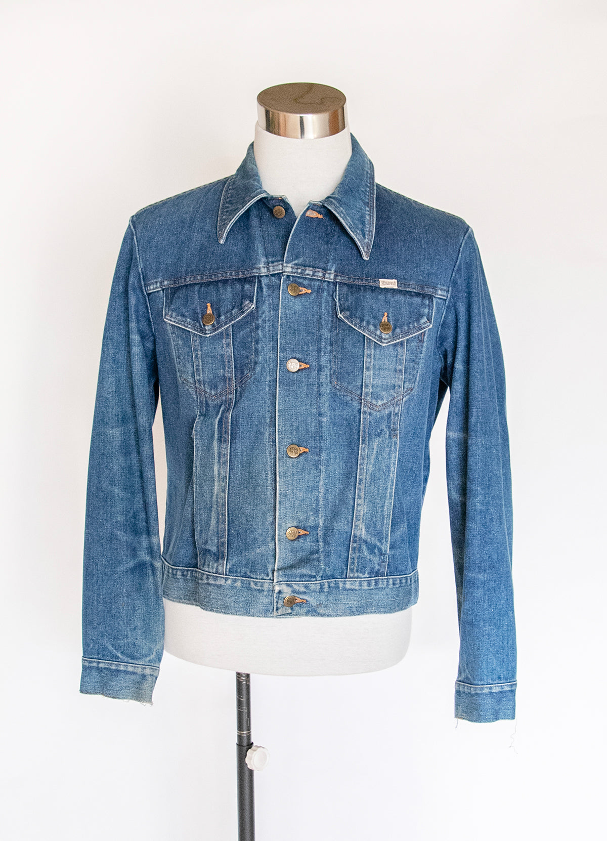 1970s Men's Denim Jacket Cotton Sedgefield M