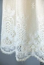 Load image into Gallery viewer, 1970s Dress Tablecloth Lace XS S