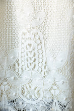 Load image into Gallery viewer, 1970s Dress Tablecloth Lace XS S