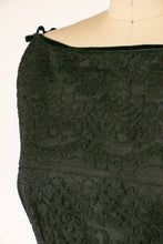 Load image into Gallery viewer, 1950s Dress Black Lace Tiered Full Skirt S