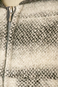 1970s Jacket Wool Stripe Weave L