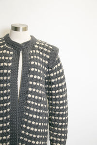 1980s Sweater Wool Hand Knit Irish