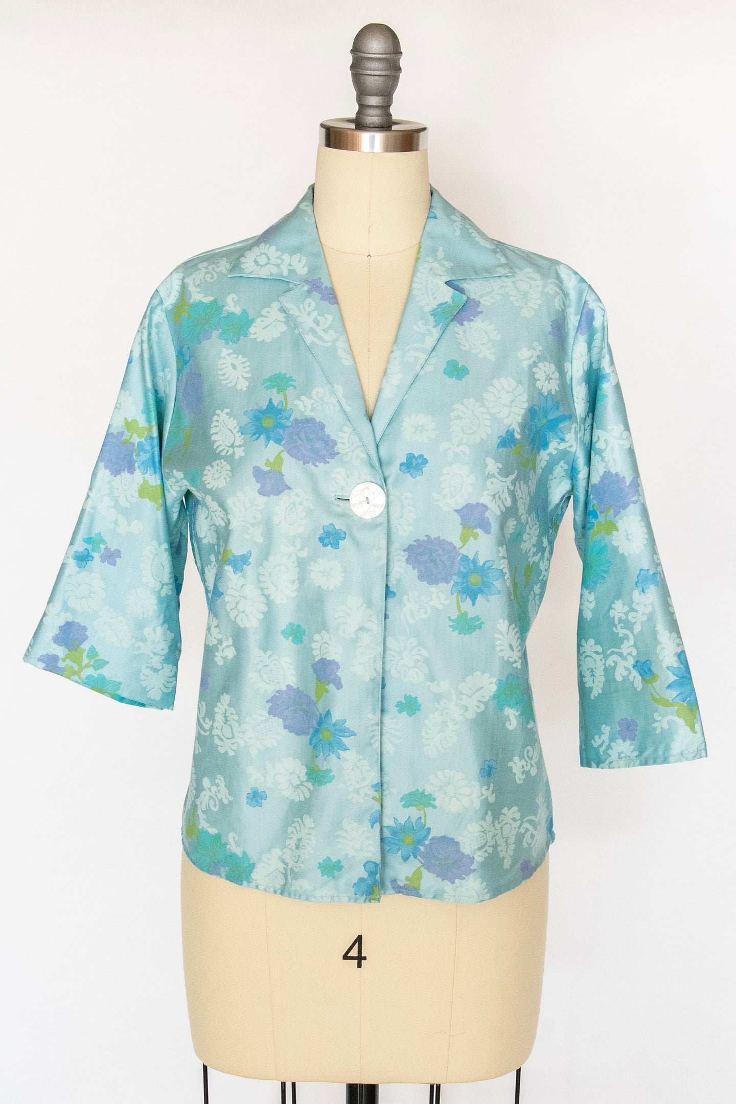 1960s Blouse Button Up Top M