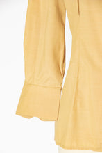 Load image into Gallery viewer, 1960s Blouse Yellow Button Down Top M