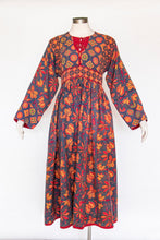 Load image into Gallery viewer, 1980s Dress Anokhi Indian Cotton Block Print S