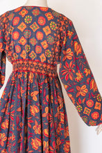 Load image into Gallery viewer, 1980s Dress Anokhi Indian Cotton Block Print S