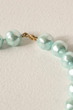 Load image into Gallery viewer, 1960s Necklace Blue Beaded Chunky Pearl Choker