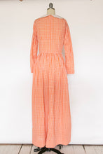 Load image into Gallery viewer, 1970s Dress Gingham Maxi Gown Peasant Prairie M