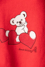 Load image into Gallery viewer, 1990s Sweatshirt Bear Love Hearts L