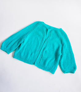 1960s Sweater Mohair Wool Knit Cardigan M / L