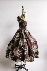 1950s Alfred Shaheen Dress Hawaiian Full Circle Skirt S