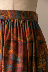 1980s Silk Full Skirt Albert Nipon L