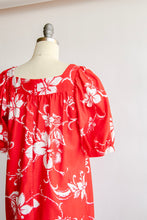 Load image into Gallery viewer, 1970s Dress Cotton Maxi Hawaiian Shift M
