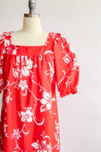 Load image into Gallery viewer, 1970s Dress Cotton Maxi Hawaiian Shift M