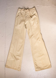 1970s Bell Bottoms Cotton Pants S
