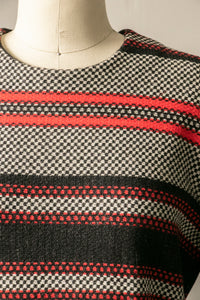 1960s Knit Top Striped Wool J. Tiktiner M