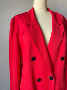 C D Blazer 1990s Red Suit Jacket M