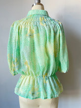 Load image into Gallery viewer, 1970s Blouse Semi Sheer Floral Top L