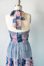 Load image into Gallery viewer, 1970s Maxi Dress Young Innocent Halter XS
