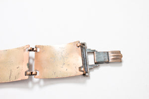 1950s Copper Bracelet Leaf Links MCM Jewelry