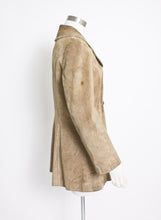Load image into Gallery viewer, 1960s Coat Beige Leather Suede Mod M / S