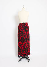Load image into Gallery viewer, 1960s Maxi Skirt Wool Boucle Damask Full Length S