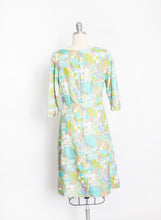 Load image into Gallery viewer, 1960s Dress Pastel Floral Silk A-Line Day M