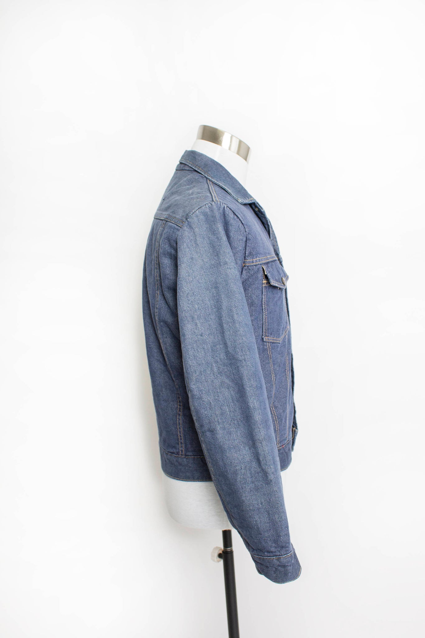 Vintage 1960s Selvage Denim Jacket Roebucks Nylon Lined Jean