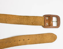 Load image into Gallery viewer, 1970s Leather Belt Brown Boho M / L