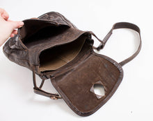 Load image into Gallery viewer, 1970s Boho Purse Brown Leather Artisan Bag