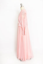 Load image into Gallery viewer, Vintage 1970s Dress Jack Bryan Chiffon Lace BeadedGown Medium