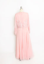 Load image into Gallery viewer, Vintage 1970s Dress Jack Bryan Chiffon Lace BeadedGown Medium