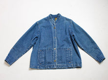 Load image into Gallery viewer, Vintage 1970s Denim Jacket Blue Jean Chore Jacket 70s Medium