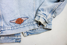 Load image into Gallery viewer, Vintage LEVI&#39;S Denim Jacket Blanket Lined Jean Jacket Harley 1990s Small