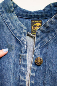 Vintage 1970s Denim Jacket Blue Jean Chore Jacket 70s Medium