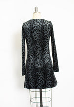 Load image into Gallery viewer, Vintage Betsey Johnson Dress 1990s VELVET Snake Printed Small S