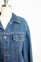 Load image into Gallery viewer, Vintage 1970s Denim Jacket Jean Jacket Roebucks Blue Cotton 70s Small S