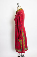 Load image into Gallery viewer, 1970s Knit Dress Set Printed Cotton Knit Armand Hallenstein