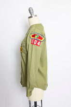 Load image into Gallery viewer, 1960s BSA Shirt Boy Scouts Long Sleeve Green Illinois S / M