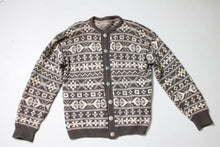 Load image into Gallery viewer, 1960s Norwegian Sweater Wool Knit Cardigan L