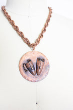 Load image into Gallery viewer, Vintage 1950s Rebajes Copper Necklace Brazilian Masks Novelty Pendent Chain