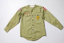 Load image into Gallery viewer, 1960s BSA Shirt Boy Scouts Long Sleeve Green Illinois S / M