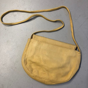 1970s Purse Beige Deerskin Leather Boho Shoulder Bag