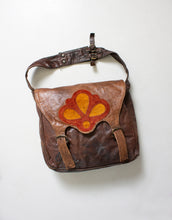 Load image into Gallery viewer, 1970s Boho Bag Brown Patchwork Leather Artisan