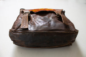 1970s Boho Bag Brown Patchwork Leather Artisan
