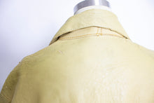 Load image into Gallery viewer, 1970s Leather Jacket Heavy Shirt Beige Medium