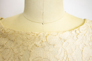 1960s Dress Ivory Lace Tiered Cocktail Party Medium