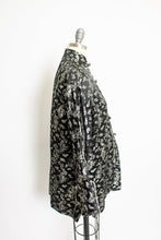 Load image into Gallery viewer, 1950s Lounge Jacket Metallic Brocade Large